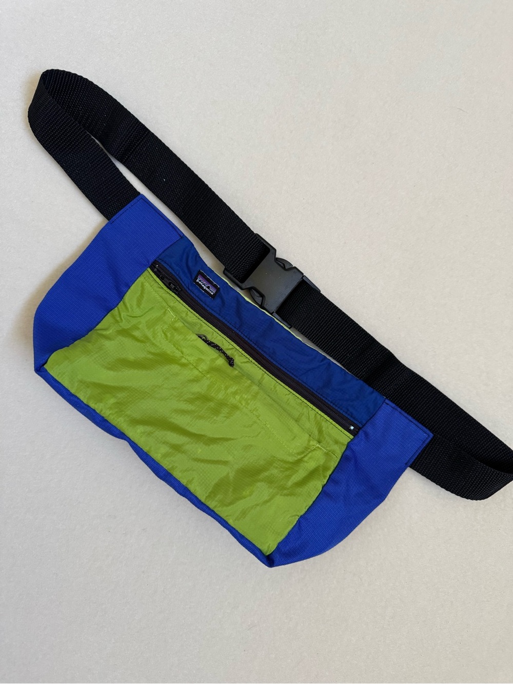 Patagonia Upcycle It Now Waist Pack Fanny Pack Blue Green Ripstop Nylon RARE